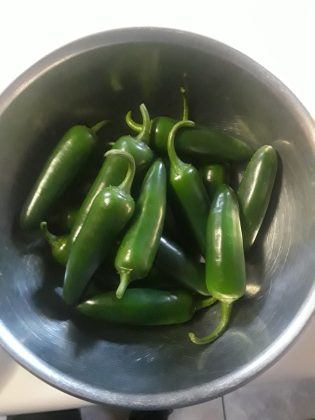 Jalapenos grown in our Urban Gardens - and used in our Jalepeno O.G. Mild Sauce